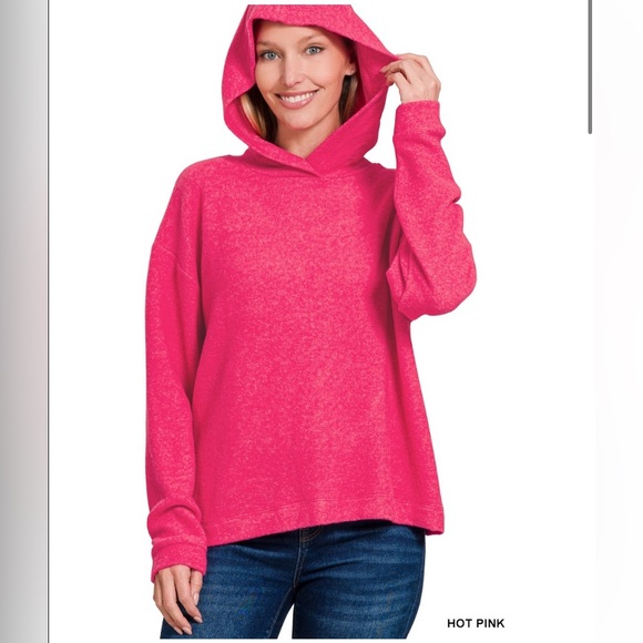 🎉FREE SHIPPING 5 colors 920 HOODED BRUSHED MELANGE
HACCI SWEATER - Picture 5 of 5